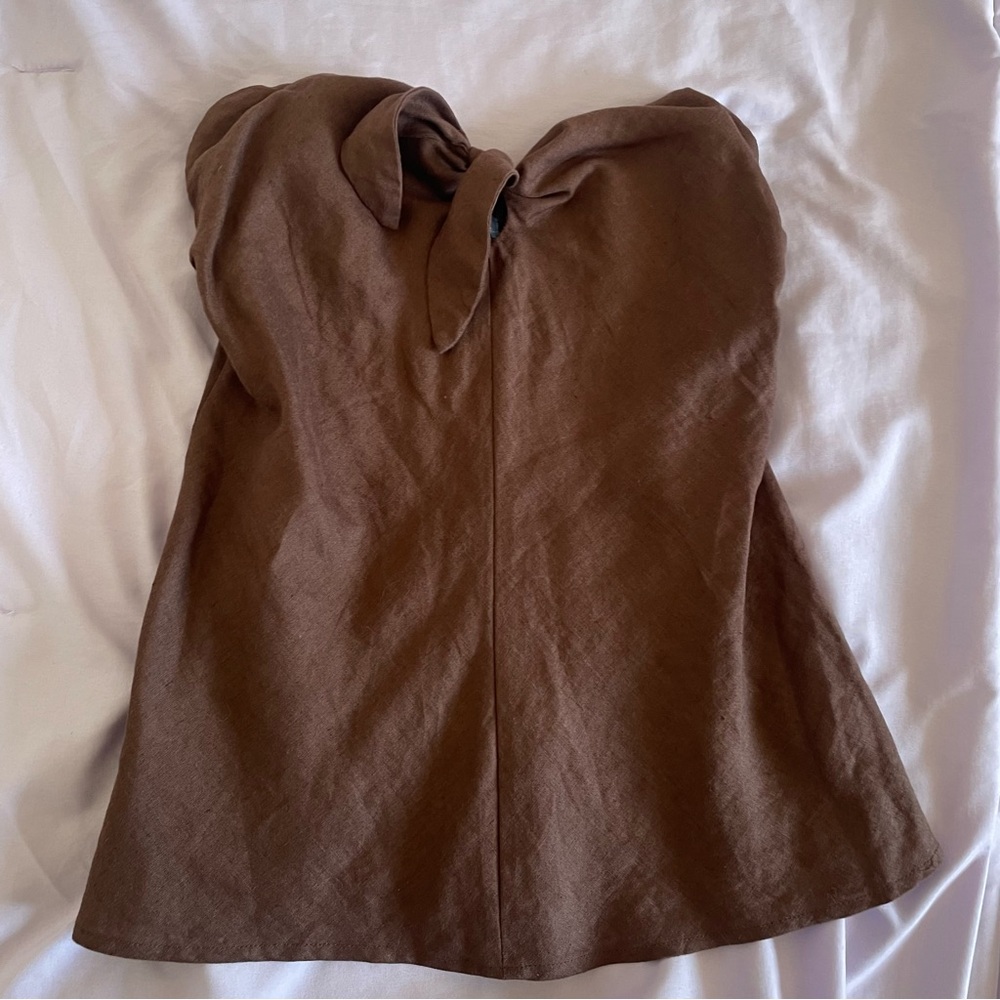 Acrobat Strapless Y2K Brown Top